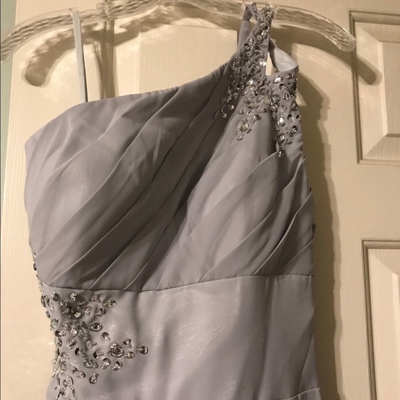 Dresses & Skirts - Prom/Formal long light gray corseted dress.